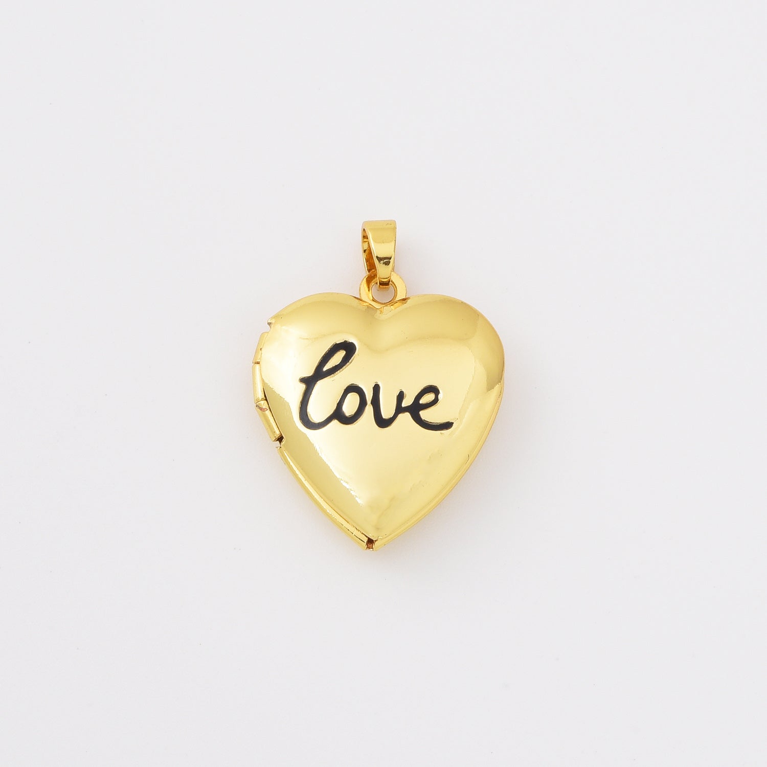18K Gold Filled Dainty Heart Photo Locket Charm Necklace Keepsake Photo Frame Charm Personalized Mother Day Gift Handmade Jewelry Supply, CP2111