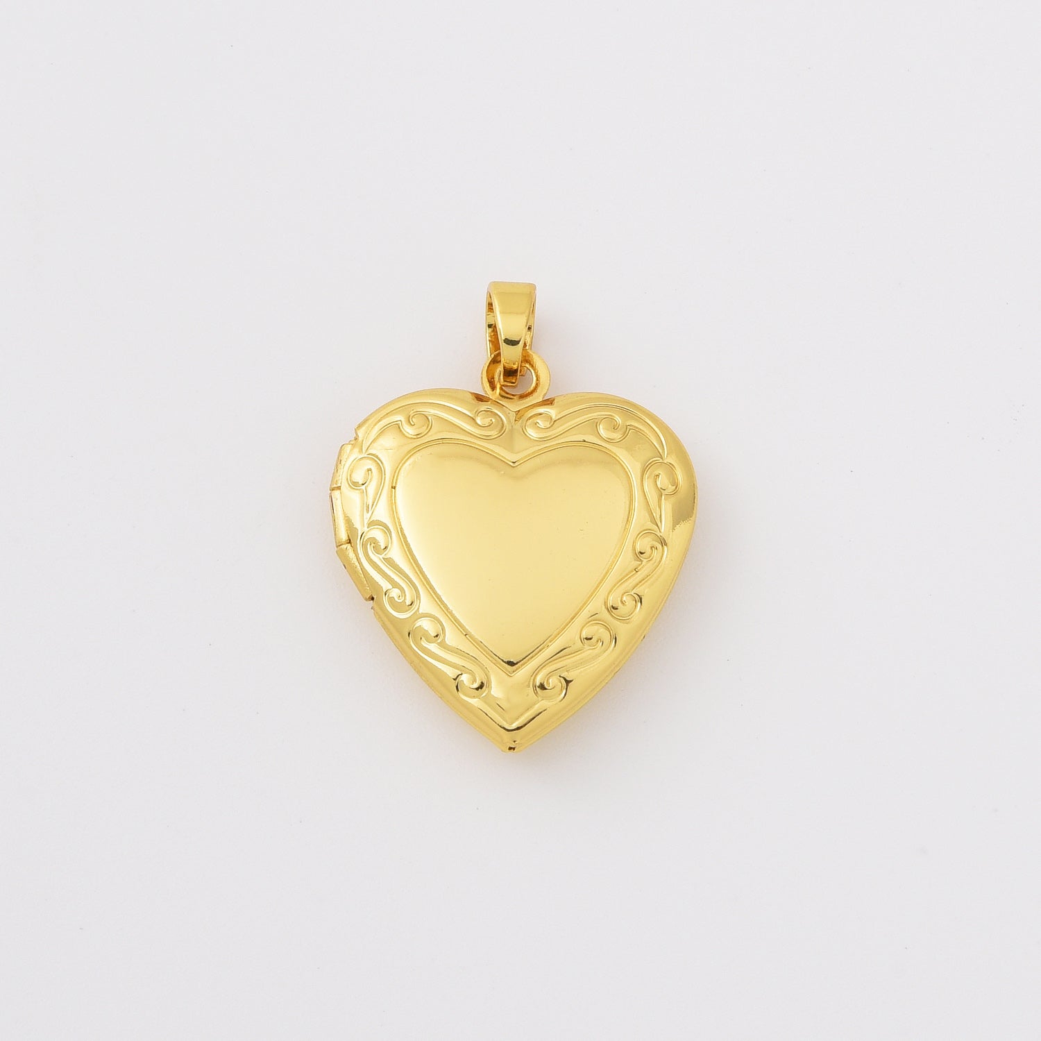 18K Gold Filled Dainty Heart Photo Locket Charm Necklace Keepsake Photo Frame Charm Personalized Mother Day Gift Handmade Jewelry Supply, CP2111