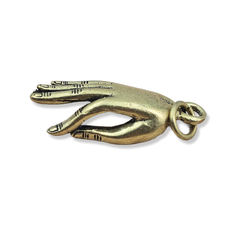 Mudra Gyan Buddhist Hand Charm, Antique Buddha Hand Amulet Pendant, Thai Amullet Buddhist Necklace, Buddha Talisman Protection, CP2125