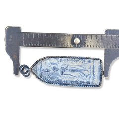 Walking Buddha Amulet Charm, Buddha Amulet Pendant, Protection Charm, Guanyin Pendant Necklace, Good Luck Charm, 55x18mm, CP2127