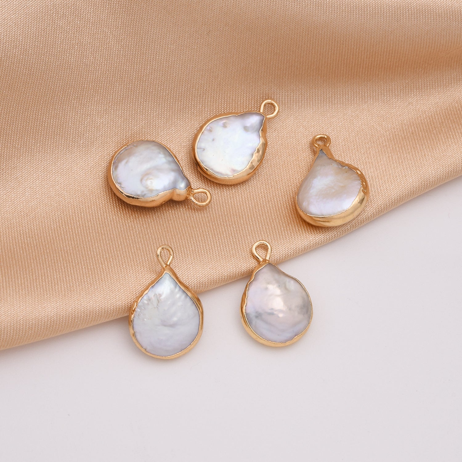 18K Gold Filled Electroplated Natural Baroque Pearl Charm, Natural Pearl Drop Pendant for Necklace Bracelet Jewelry Making Supply, CP2148