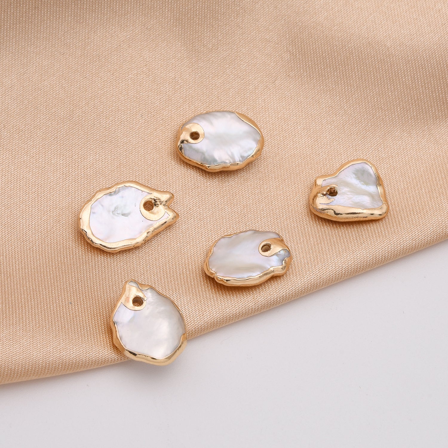 18K Gold Filled Electroplated Natural Baroque Pearl Charm, Natural Pearl Drop Pendant for Necklace Bracelet Jewelry Making Supply, CP2148
