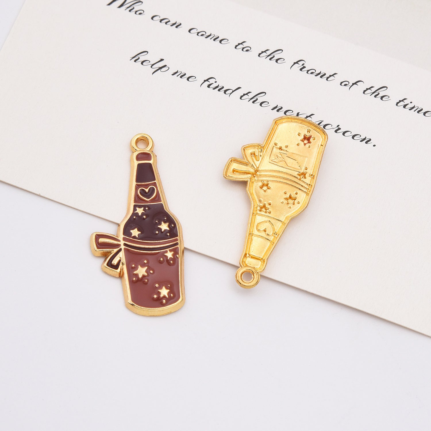 18K Gold Filled Dainty Cowboy Wine Boots Hat Scarf Gun Bull Head Charm, Cute Enamel Western Cowgirl Pendant, CP2149