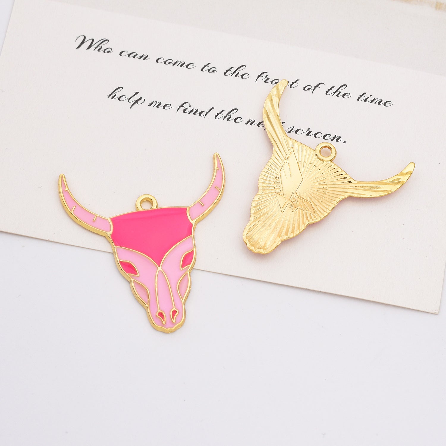 18K Gold Filled Dainty Cowboy Wine Boots Hat Scarf Gun Bull Head Charm, Cute Enamel Western Cowgirl Pendant, CP2149