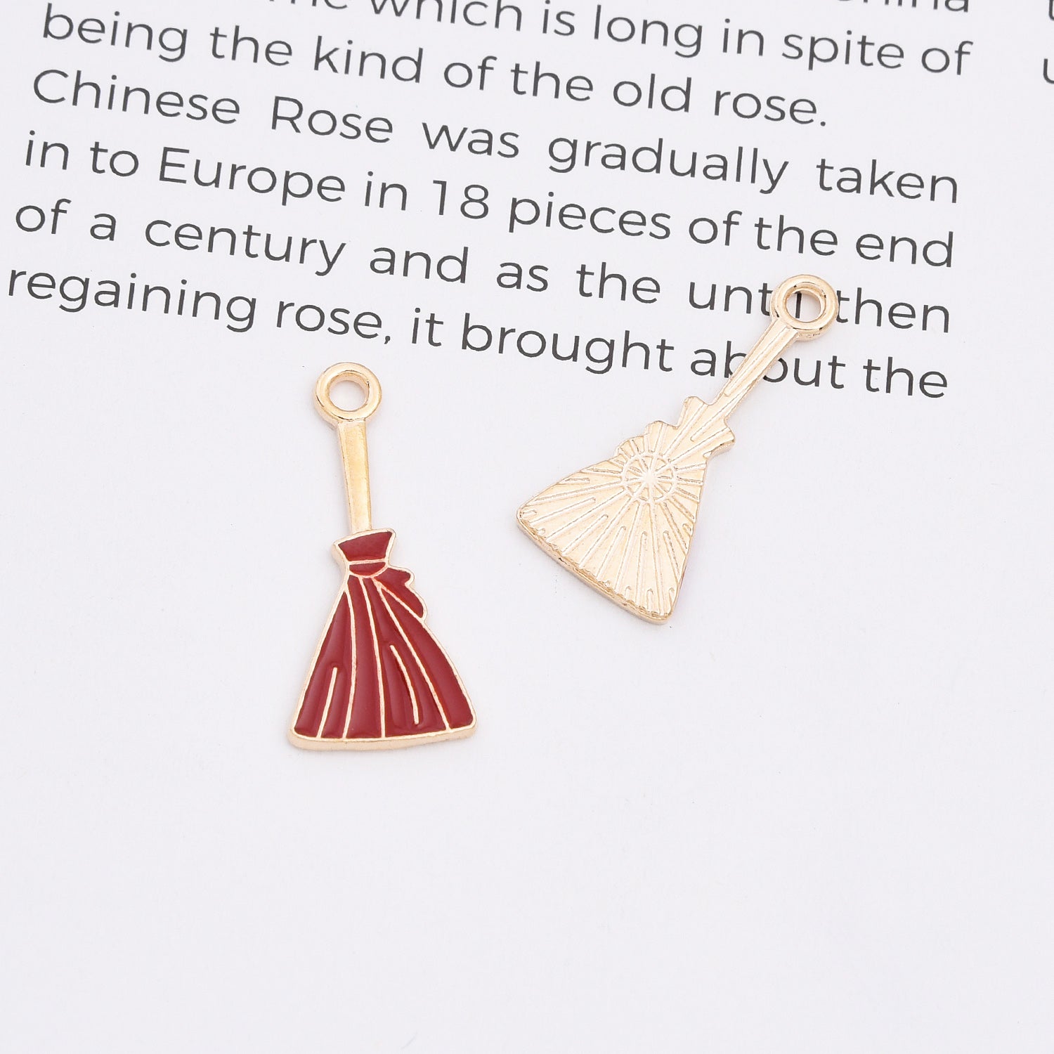 18K Gold Filled Dainty Enamel Holloween Charm Pendants, All Saints’ Day Pendants for DIY Crafting Jewelry Making Accessories Supplies Handmade, CP2150