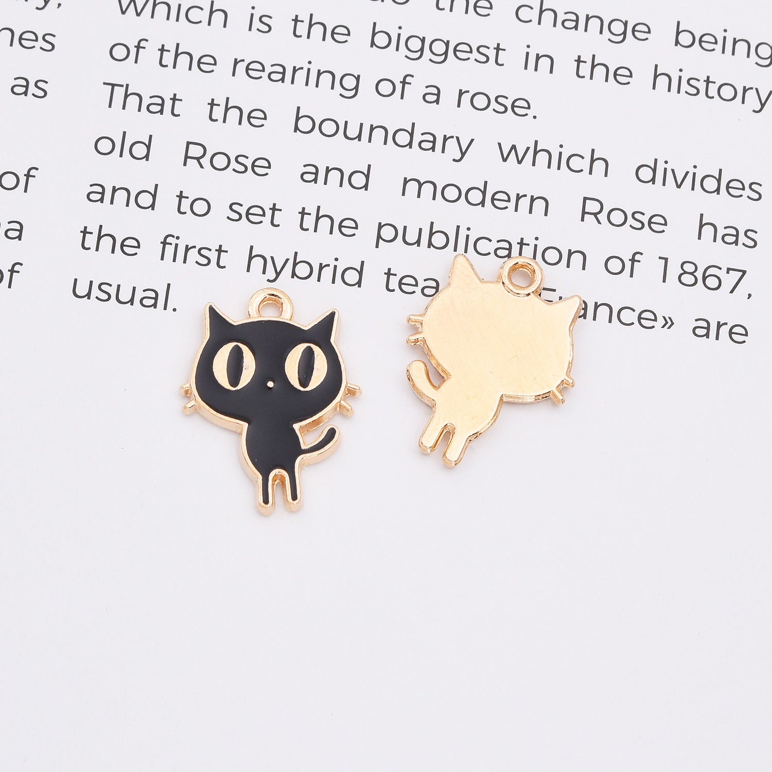 18K Gold Filled Dainty Enamel Holloween Charm Pendants, All Saints’ Day Pendants for DIY Crafting Jewelry Making Accessories Supplies Handmade, CP2150