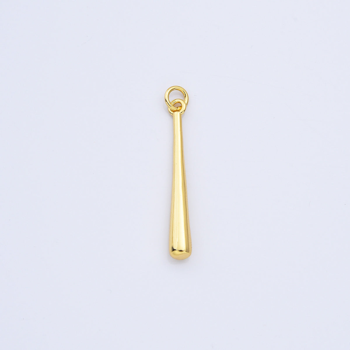 18K Gold Filled Dainty Slim Long Baseball Stick Charm Pendant, 35x4mm, CP2161