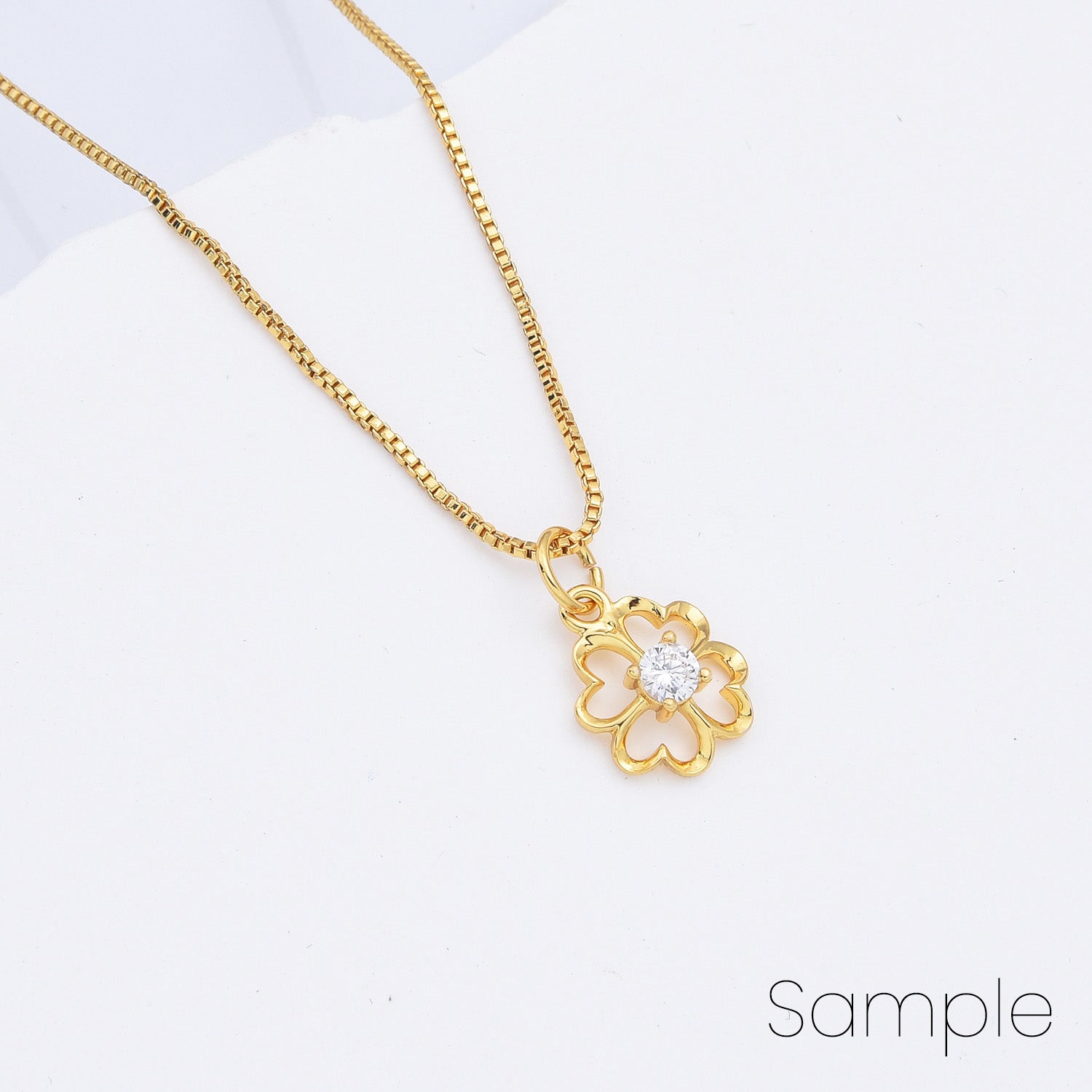 18K Gold Filled Clover Leaf Charm, Hollow Luck Heart Leaf Pendant, DIY Personalized Jewelry Making Accessories, CP2162