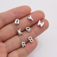 18K Gold Filled Gold Filled Alphabet Balloon Initial Charm, Dainty Puffy Letter Charm Necklace Bubble Font Style Necklace Bracelet, CP2197