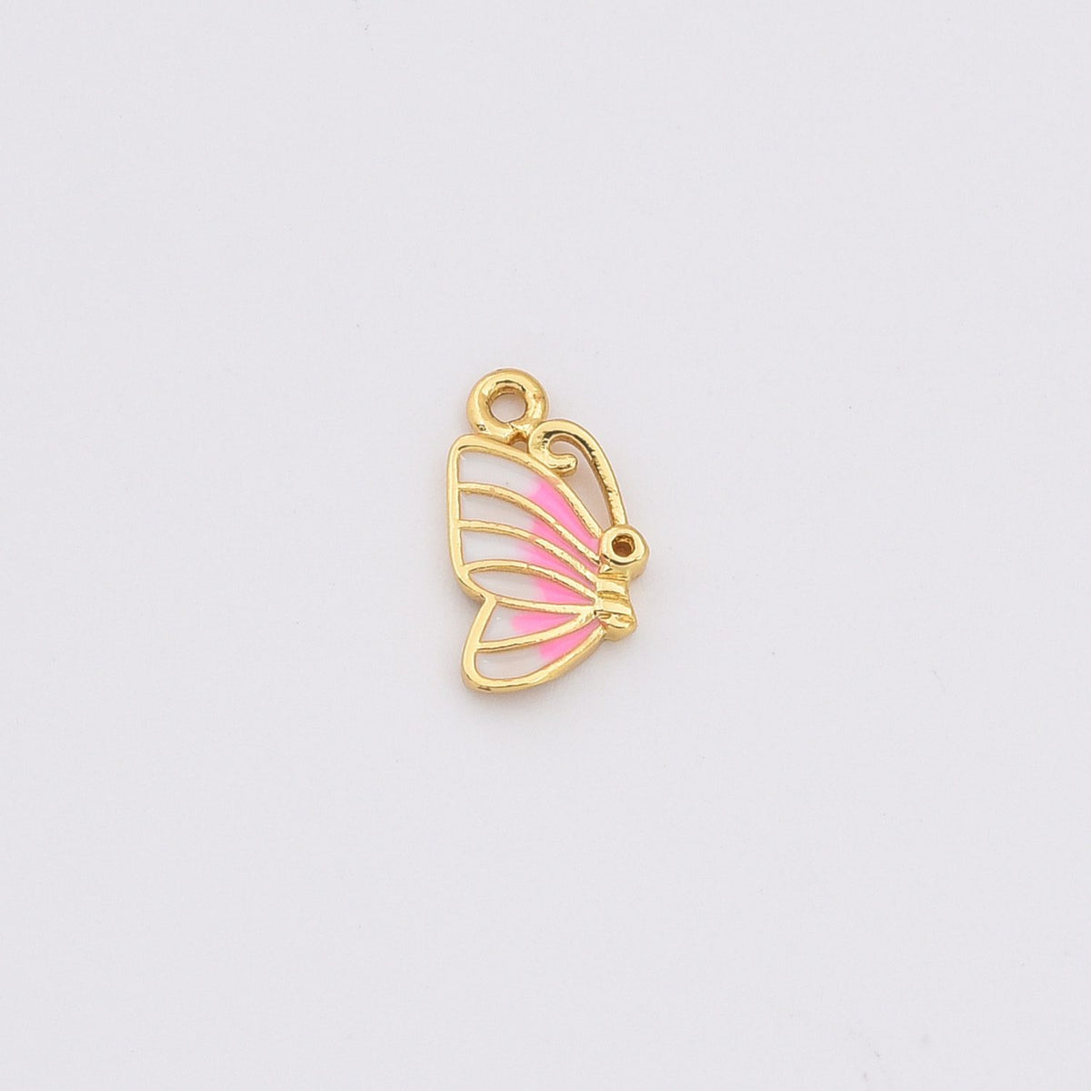 18K Gold Filled Dainty Colorful Enamel Butterfly Charm, Monarch Butterfly Pendant for Necklace Bracelets Earring Jewelry Making Supply, CP2200