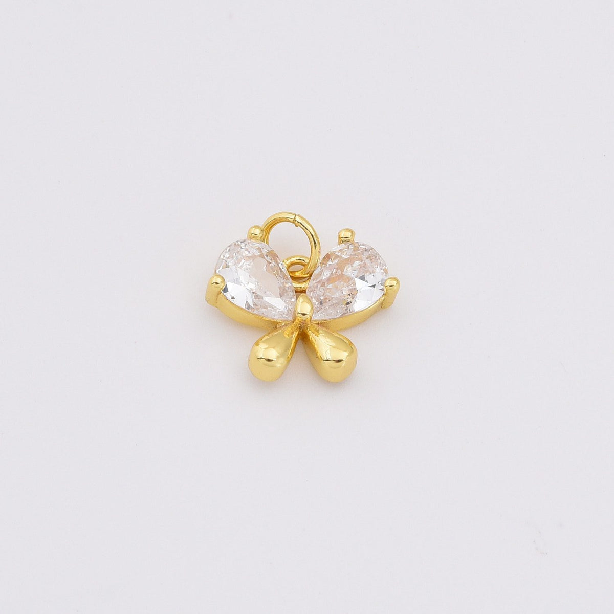 18K Gold Filled Dainty Butterfly Charm, Monarch Butterfly Pendant CZ Micro Pave for Necklace Bracelets Earring Jewelry Making Supply, CP2201