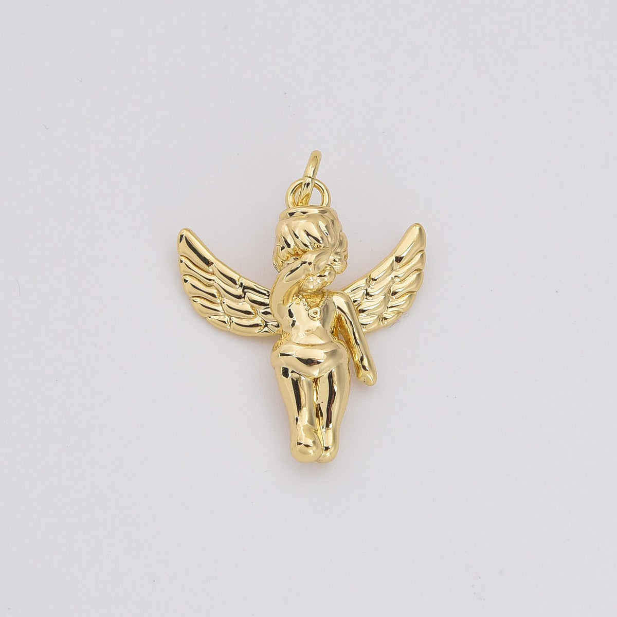 18K Gold Filled Weeping Baby Cherub Angel Charm, Angel Pendant, Valentine Love Charm for Neklace Bracelet Jewelry Making Supply, CP2207