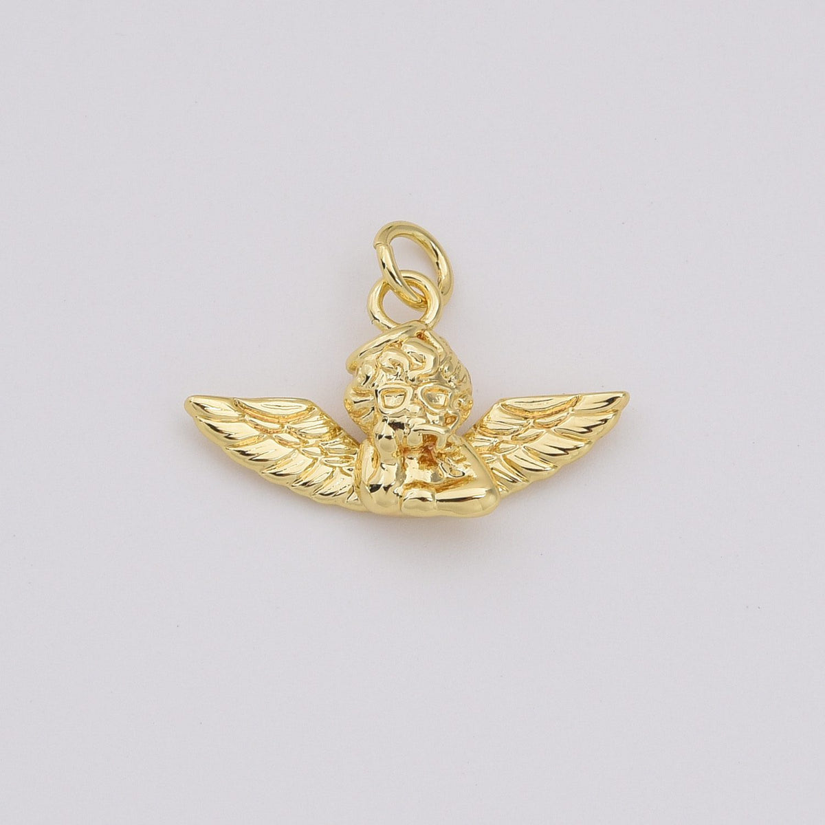18K Gold Filled Baby Cherub Angel Charm, Cupid Angel Pendant, Valentine Love Charm for Neklace Bracelet Jewelry Making Supply, CP2209