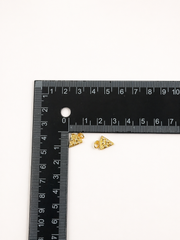 Gold Filled CZ Pizza Slice Charm, Dainty Food Pendant, Tiny Pizza Jewelry Making Supply, Cute Mini Foodie Charm for Necklace, CP2449