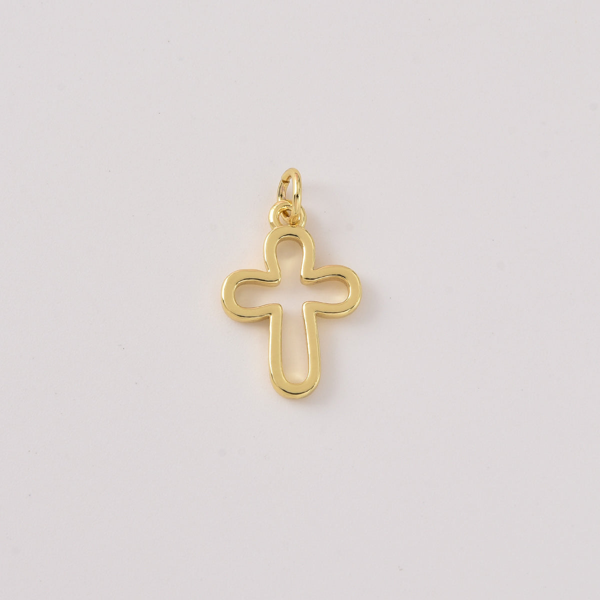 Gold Filled Open Cross Pendant Charm, Christian Jewelry, Minimalist Religious Necklace Charm, Gift for Her, Faith Jewelry, CP2459