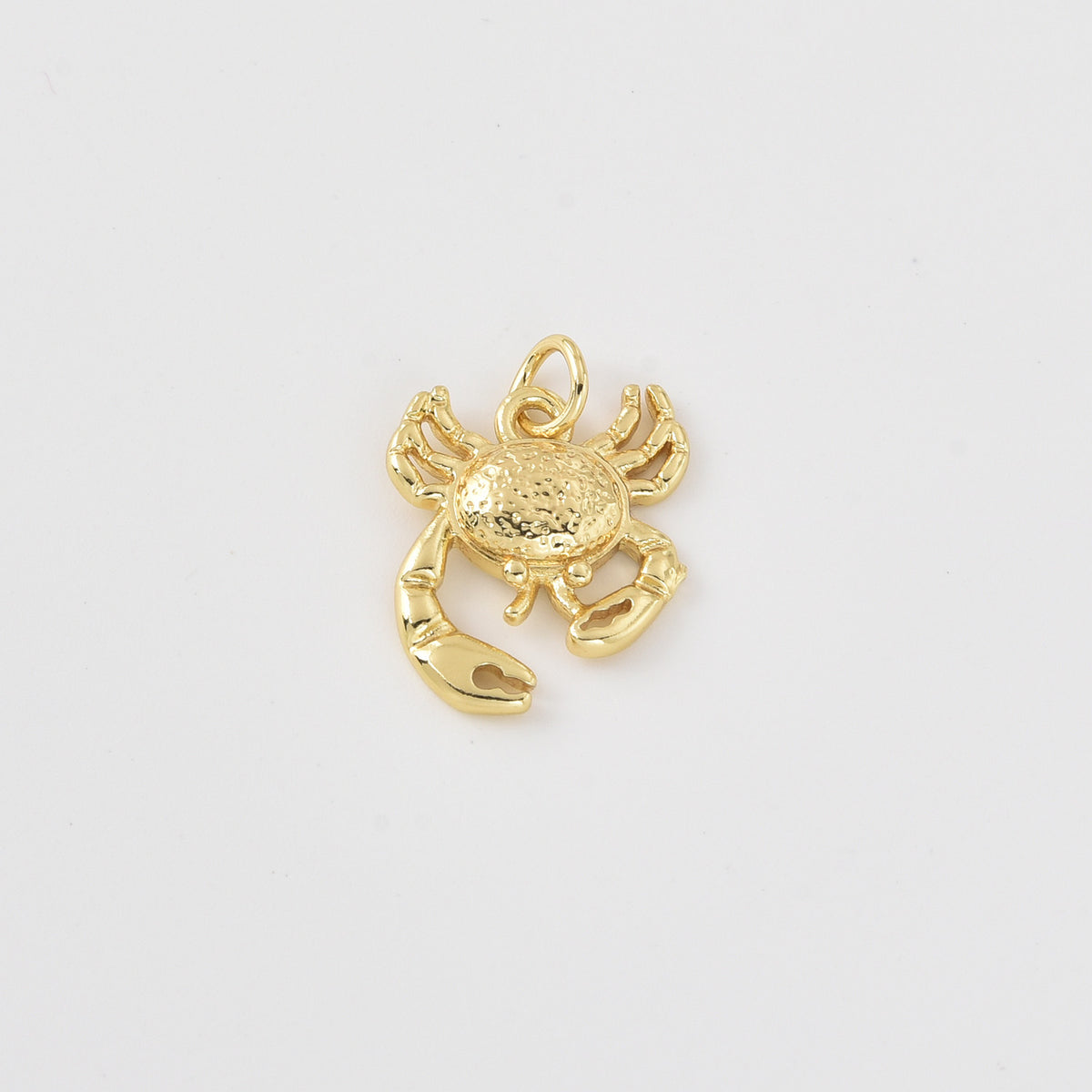 Gold Filled Crab Pendant Charm, Ocean Inspired Jewelry, Sea Life Charm for DIY Jewelry Making, Beach Lovers Gift, Gold Crab Necklace, CP2462
