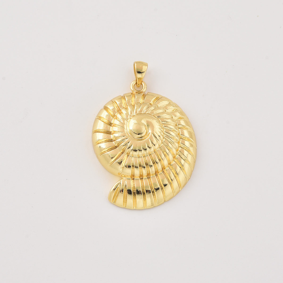 Gold Filled Nautilus Sea Shell Charm Pendant, Minimalist Gold Jewelry, Ocean Inspired Charm, Gift for Women, Everyday Necklace, CP2466