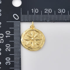 Gold Filled Compass Charm, Nautical Starburst Pendant for Necklace or Bracelet, DIY Jewelry Making Supply, Craft Gift, CP2470
