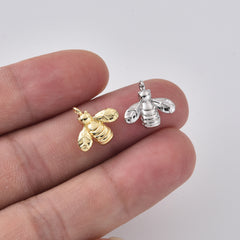 Gold Filled Bee Charm, Honey Bee Pendant, Bumblebee Jewelry Finding, Insect Charm for Necklace Bracelet DIY Jewelry, Animal Charm, CP2475