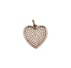 22K Gold Filled Heart Charm Pendant, CZ Micro Pave Heart Pendant, Heart Charm, Heart Pendant, Heart Necklace, Heart, 18x14mm, CP248