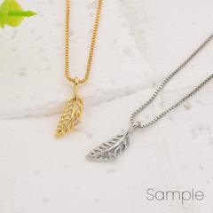 18K Gold Filled Gold Feather Charm Pendant, CZ Micro Pave Feather/Leaf Charms, 17X6MM I CP386