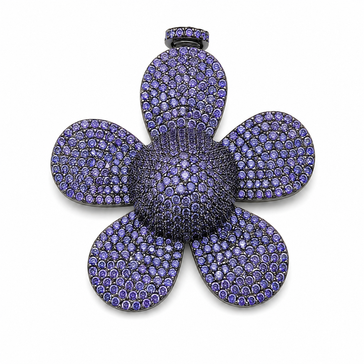 Flower Charm, Pave CZ Flower Pendant, Floral Charm, Rhinestone Flower Jewelry Finding, Floral Necklace Bracelet Charm, DIY Jewelry, CP456