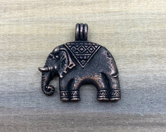 Elephant Charm, Elephant Pendant, Elephant Necklace, Elephant Bracelet, Good Luck Elephant, Bronze Elephant, Zoo Charm, 27x27, CP572