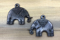 Elephant Ganesha Charm, Antique Elephant Buddha Pendant Good Luck Elephant Charm for bracelet necklace jewerly 43x35mm, CP573