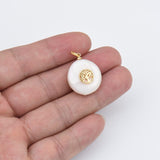 18K Gold Filled Fresh Water Pearl Tree Of Life, Tree Of Life Pendant, Tree Of Life Charms, Family Tree Charm, Good Luck Charm, 16x12mm, CP614