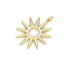 18K Gold Filled Star Solar Sun Pendant Charm, CP615