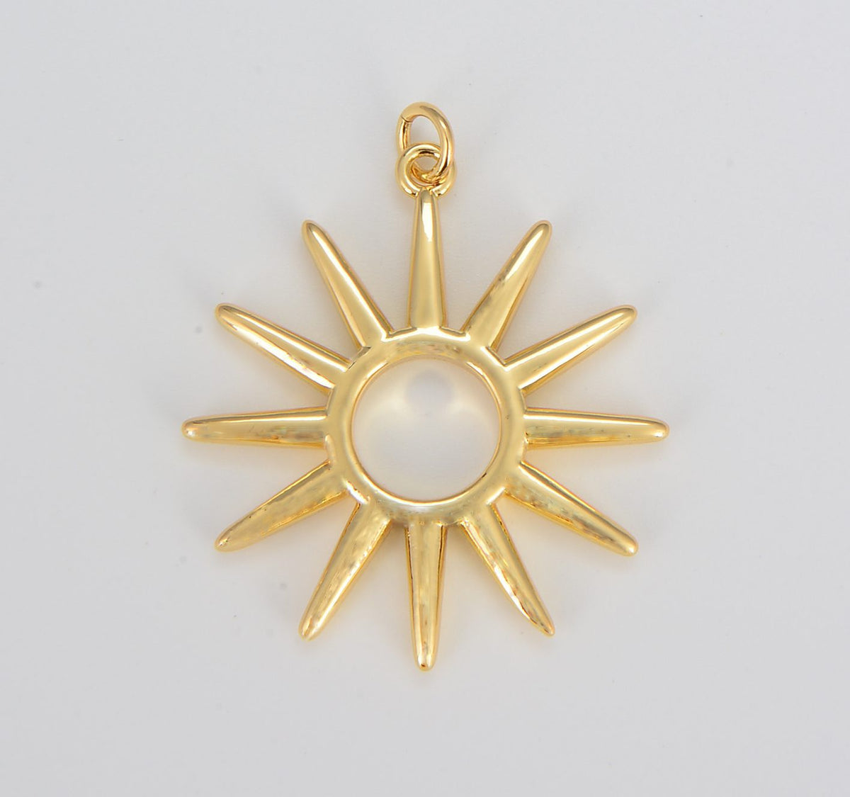 18K Gold Filled Star Solar Sun Pendant Charm, CP615