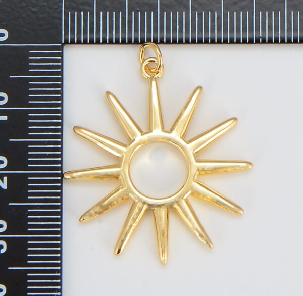 18K Gold Filled Star Solar Sun Pendant Charm, CP615