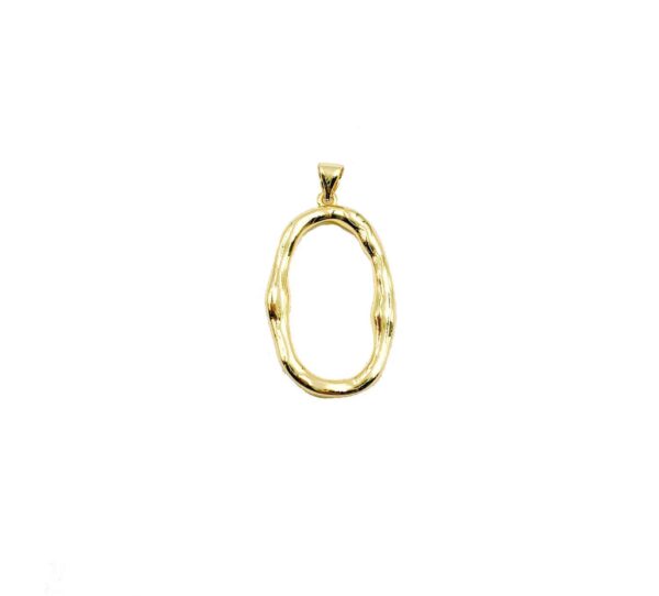 22K Gold Filled Oval Shape Gold Filled Charm Pendant, Earring Pendant, Oval Necklace, 34x19mm, CP628