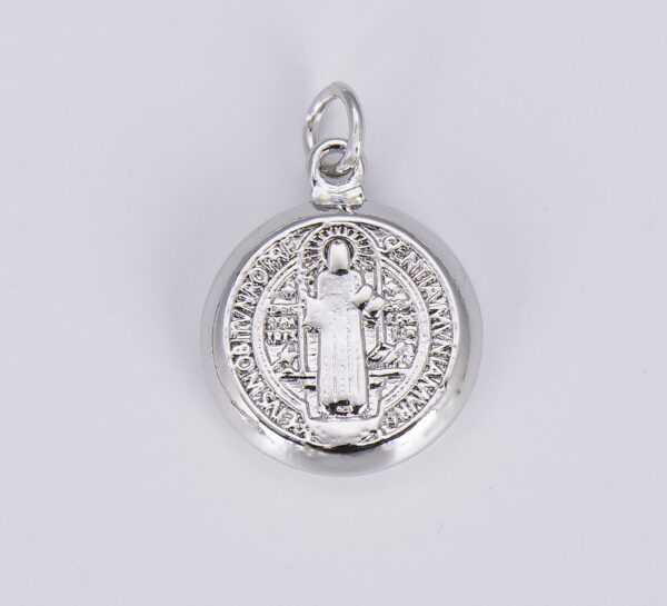 14K Gold Filled Cubic Zirconia Micro Pave St. Benedict Charm, CP630