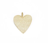 18K Gold Filled White Enamel Heart Pendant Charm, White Enamel Heart Pendant with Gold Finish, Enamel Heart 15/25/35mm, CP644