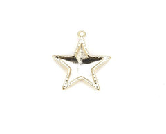 18K Gold Filled White Enamel Evil Eye Star Charm Pendant, Enamel Star Pendant, Evil Eye Necklace, Star Pendant, Star Charm, 24x22mm, CP647