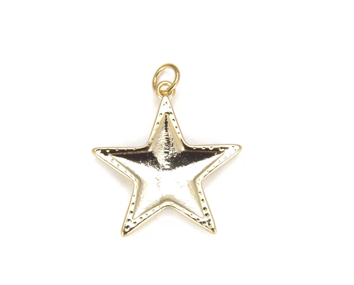 18K Gold Filled Black Enamel Evil Eye Star Charm Pendant, Enamel Star Pendant, Evil Eye Necklace, Star Pendant, Star Charm, 27x22mm, CP648