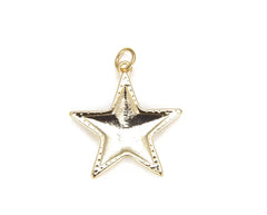 18K Gold Filled Black Enamel Evil Eye Star Charm Pendant, Enamel Star Pendant, Evil Eye Necklace, Star Pendant, Star Charm, 27x22mm, CP648