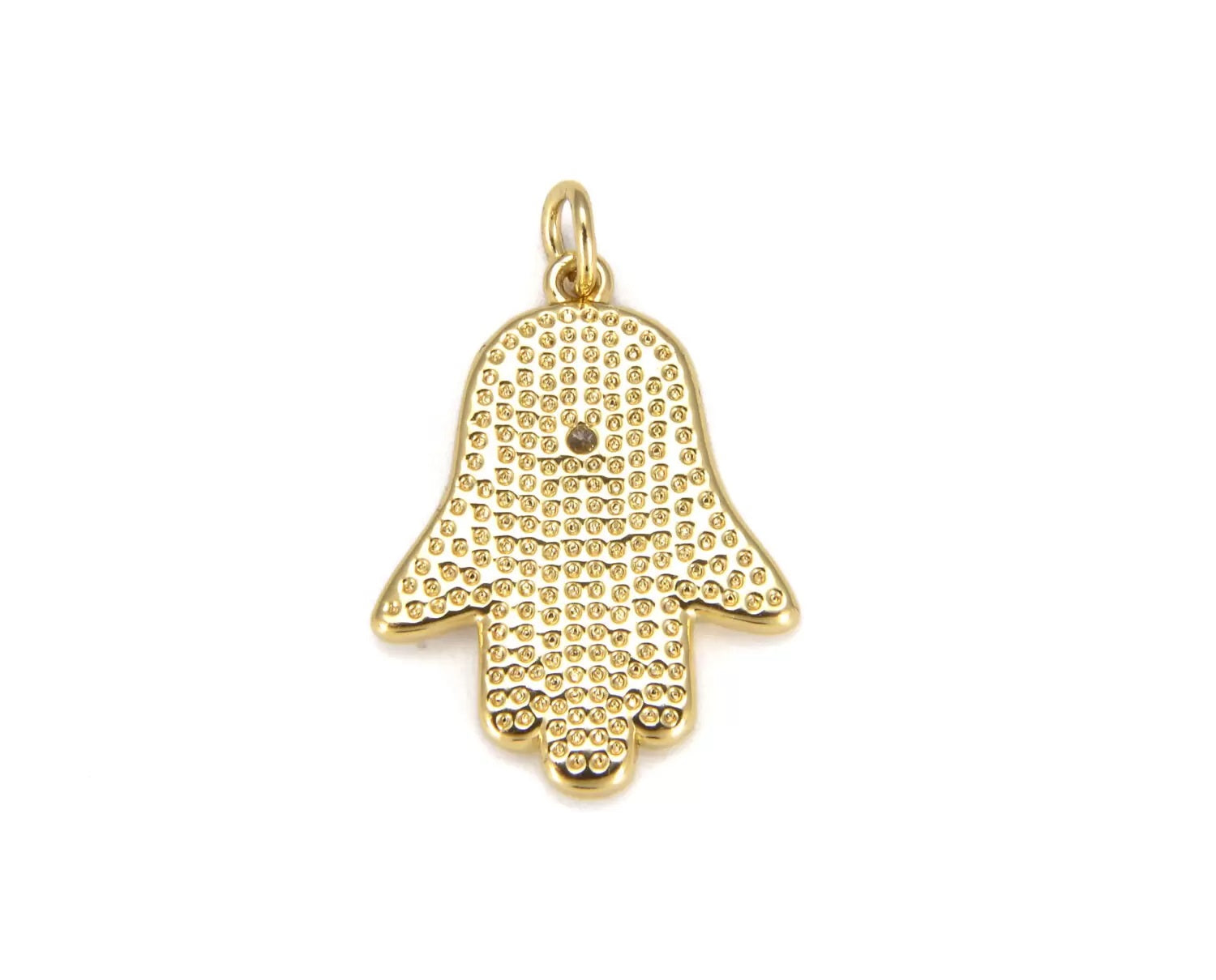 14K Gold Filled Red Enamel Hamsa Hand, Hamsa Hand Charm, Hamsa Pendant, Hamsa Necklace, Hamsa Bracelet, Hamsa, Charm Necklace 19x28mm, CP654