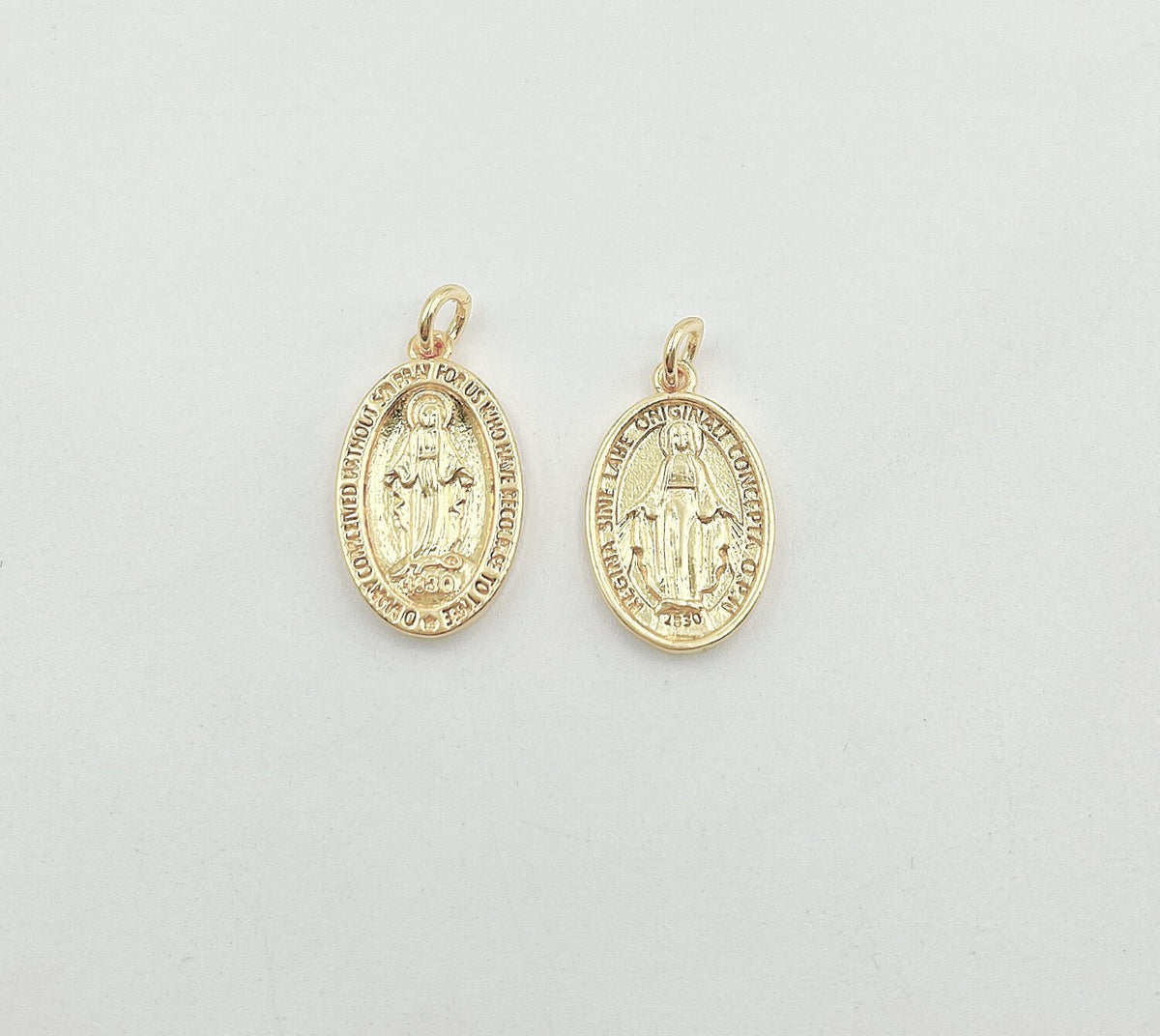 18K Gold Filled Virgin Mary Charm, Our Lady Of Guadalupe, Virgin Mary Jewelry, Virgin Mary Pendant Necklace Bracelet, 19mm, 20mm, CP670