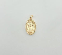 18K Gold Filled Virgin Mary Charm, Our Lady Of Guadalupe, Virgin Mary Jewelry, Virgin Mary Pendant Necklace Bracelet, 19mm, 20mm, CP670