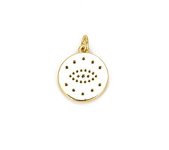 24K Gold Filled Eyelash Evil Eye Charm, CZ Micro Pave Evil Eye Pendant, Evil Eye Bracelet Charm, Evil Eye Jewelry, 20x15mm, CP671