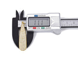 18K Gold Filled Teardrop Charm Pendant, Micro Pave Cz White Gold Teardrop Pendant Charm, Bracelet Necklace Earrings, 47x11mm, CP805