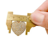 14K Gold Filled Pave CZ Heart Charm, CP968