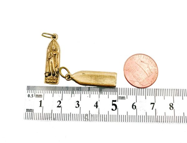 24K Gold Antique Rustic Thailand Buddha Brass Charm, Buddha Brass Pendant, Buddha Charm, Antique Buddha for Necklace Bracelet Jewelry Making Supply, CP981