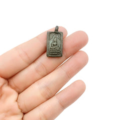 Antique Sitting Buddha Charm Pendant, Sitting Buddha Charm, Rustic Buddha, Sitting Buddha, Buddha Necklace, 25x13mm, CP986