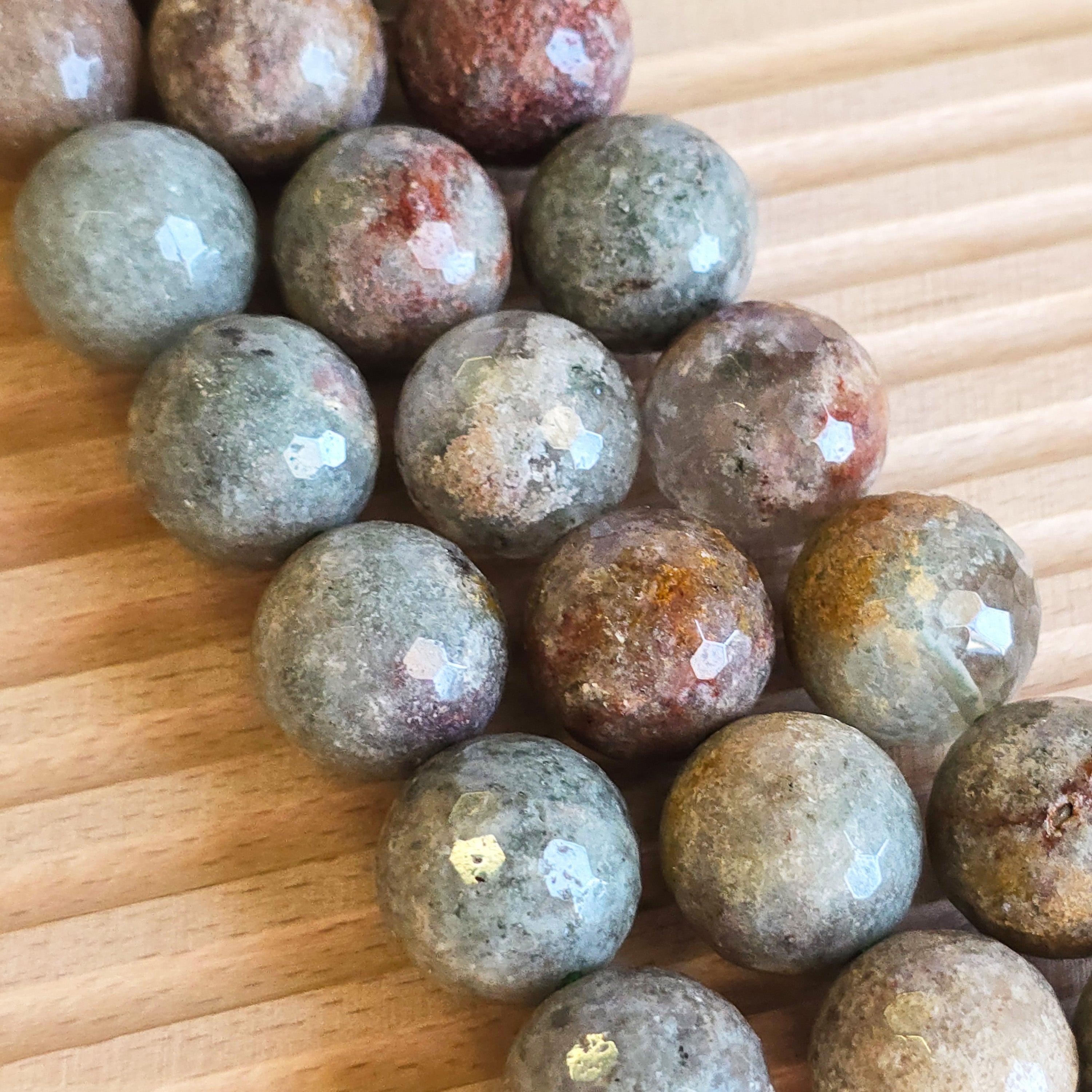 Multicolor Lace Phantom Quartz Beads, Genuine Natural Grade AAA Gemstone Round Loose Beads 14mm, 16mm, GRN092