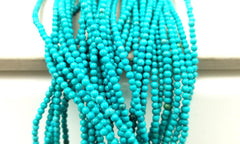 Natural Mint Blue Turquoise Beads Grade AAA Round Loose Beads, Full Strand Round 15.5 inches, 2mm, GRN110