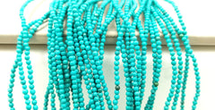 Natural Mint Blue Turquoise Beads Grade AAA Round Loose Beads, Full Strand Round 15.5 inches, 2mm, GRN110