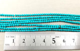 Natural Mint Blue Turquoise Beads Grade AAA Round Loose Beads, Full Strand Round 15.5 inches, 2mm, GRN110